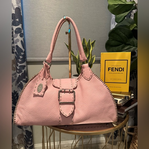 Fendi Handbags - Fendi Salleria Blush Pink Leather Shoulder Bag with dustbag